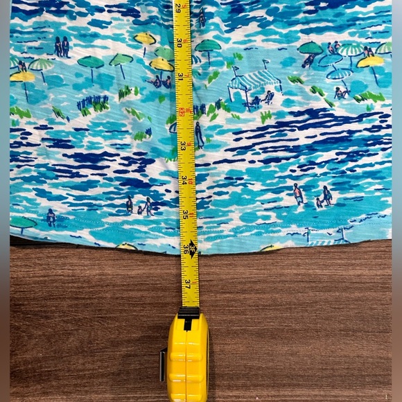 Lilly Pulitzer Kori Multicolor Blue High Tide Toile Sleeveless Cinch Waist Dress - Picture 6 of 9